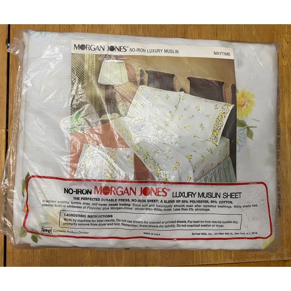 Floral Daisy Fitted Twin Maytime Morgan Jones Bed Sheet No‎ Iron Luxury Muslin